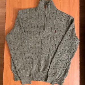 Polo by Ralph Lauren Cable-Knit Cotton Quarter-Zip Sweater (Size: S)